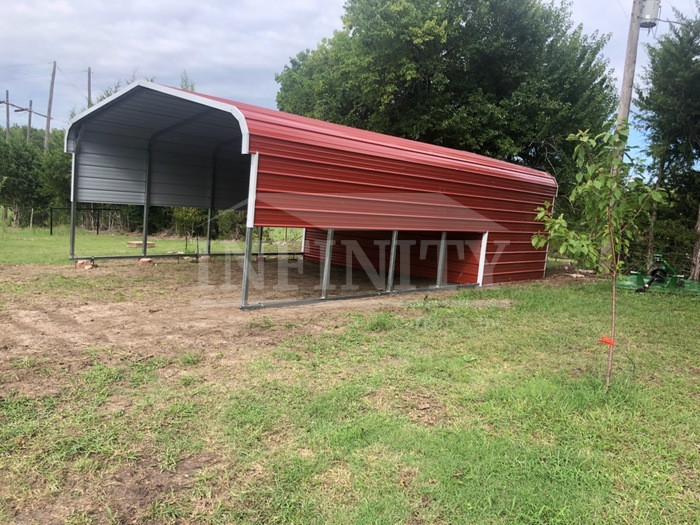 red utility carport