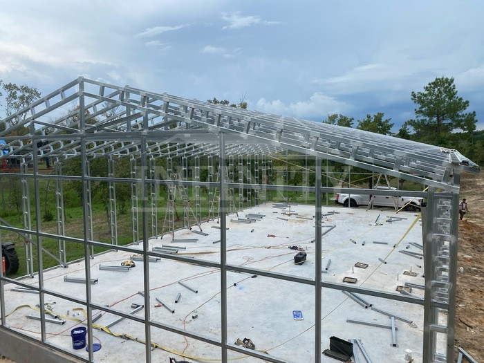 Commercial Metal Building under construction