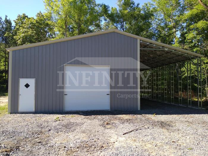 gray utility carport