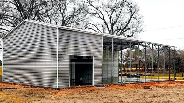 Custom carport with storage